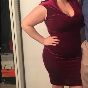 Windsor Deep Red Velvet Dress